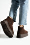 Ug Model Plain Pattern Suede Fur Lined Thick Sole Women's Tan Bootie - 3