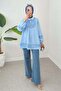 Lace Detailed Tunic - Baby Blue - 2