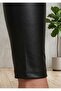 Thermal Raster Keep Warm Recovery High Waist Adjustable Leather Maternity Leggings - 4