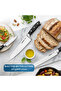 6-Piece Knife Set with Wooden Block Stainless Steel Kitchen Knives Set - 6