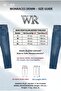 Men's Blue Baggy Washed Stripe Detailed Design Premium Denim Trousers - 4