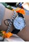 Black Color Leather Band Waterproof Wristwatch + bracelet - 3