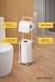 Square White Pedestal Toilet Paper Holder Stand, Wc Paper Holder, Wc Paper Hanger Stand - 5