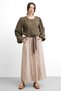 Molly Nelly Women's Tie-Up Balloon Sleeve Shirt