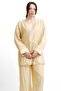 Molly Nelly Women's Shadow Pattern Voile Shoulder Shawl and Trouser Suit
