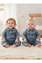 Basic Baby Girl and Boy Denim Overalls with Pockets and Collar ****It Is Recommended to Order One Size Larger**** - 2