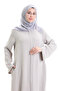 Modal Fabric Hürrem Sleeve Ferace 1904-04 Gray - 4