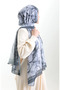 Hanzade French Silk Shawl 70330-11 Anthracite Gray - 4