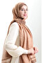 Karaca natural fiber shawl 82008-17 brown mustard - 2