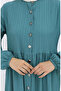 Full Buttoned Sleeve Elastic Ferace 2124-04 Petrol - 5