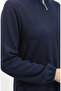 Zippered double mevlana abaya 2029-06 navy blue - 7