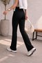 Women's High-Waisted Black Lycra Slimming Palazzo Spanish Flare Pants - 3