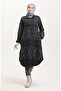 Ethnic Patterned Button Transitional Coat 2500-05 Khaki Anthracite - 5