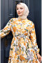 Modal Fabric Waist Tie Dress 0163-01 Mustard - 4