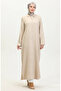 Shirt collar abaya 24019-03 beige