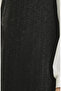 Large Size Draped Long Seasonal Vest 8739-04 Black - 4