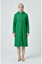 Hooded Buttoned Winter Cap 2251-03 Green - 3