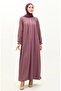 Robed Zippered Abaya 0702-04 Dark Lilac