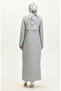 Shirt collar abaya 24019-04 gray - 5