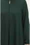 Zippered double mevlana abaya 2029-02 emerald green - 4