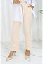 Elastic Waist Pocket Trousers 0118-02 Cream - 4