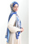 Hanzade French Silk Shawl 70330-04 S Cobalt Blue - 3