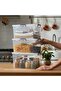 Set of 3 30 Liter (30X3) Horizontal Food Storage Containers with Plastic Locking Lids Kitchen Interior-Exterior Organizer - 5