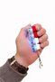Red and White Fan-Lighted 4-Piece Stress Reliever Mechanical Key Keychain with Sound Mechanical Key Feel - 3
