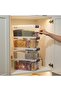 Set of 2 15 Liter (15X2) Horizontal Food Storage Containers with Plastic Lock-Lid Kitchen Interior-Exterior Organizer - 7