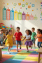 Baby And Kids Room Mathematics Multiplication Table Educational Wall Decor Ornament Sticker Pvc - 2