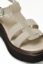 325064.Z 5Fx Beige Women's Wedge Heel Sandals - 5