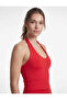 Slim Fit Sleeveless Halter Neck Sports Blouse - 2