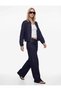 Relax Fit High Waist Lace-Up Wide Leg Denim Trousers - Wide Leg Jeans - 2