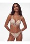 Floral Push-Up Bikini Top Underwire Padded Halter