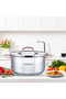 Stainless Steel Casserole 22cm | 2L Capacity | Double Lid | Induction & Gas Compatible - 3