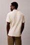 Ss Refined Pique Tipped Classic Men's Polo Collar T-Shirt Beige - 5