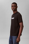 Men's Ss 20S Tonal Metallic Graphic Crew Neck T-Shirt Black - 4