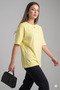 Women's crew neck short sleeve diamond pattern knit blouse with stone embellishments 4193 - 3