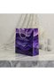 Pharmacy/Gift & Shopping Cardboard Bag with Gusset Purple Waves (20X10X23,50 cm) - 25 Pieces