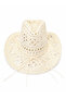 Women's Straw Cowboy Hat (Cream Color) - 4