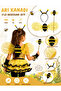 Yellow Bee Wing Crown Scepter Costume Set April 23 Year End Show Children's Party Bee Wing Crown Set - 6