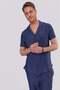 Men's Slim Fit Linen Blend Comfortable Fit Lapel Collar Short Sleeve Indigo Blue Shirt g 1549 - 4