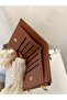 Women's Knitted Detailed Embossed Faux Leather Wallet - 4