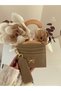 Women's Bow Detailed Shiny Faux Leather Card Holder with Keychain