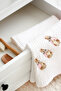 Pink Rabbit Embroidered Muslin Baby Blanket - 90X90 cm - 4