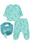Turtle Print Bodysuit Sets - Green - 3