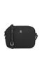 Women's Logo Leather Daily Use Black Shoulder Bag with Card Compartment AW0AW15638-BDS