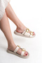 Nora Women's Double Banded Belted Slippers A003-K832/1 - 6