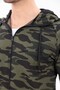 Green Urban Camo Hooded Zip-Up Top and Jogger Bottom Tracksuit Set - 8