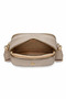 Women's Beige Leather Cover 3-Compartment Crossbody Shoulder Bag with Adjustable Textured Strap Daily Stylish Mini Bag - 5